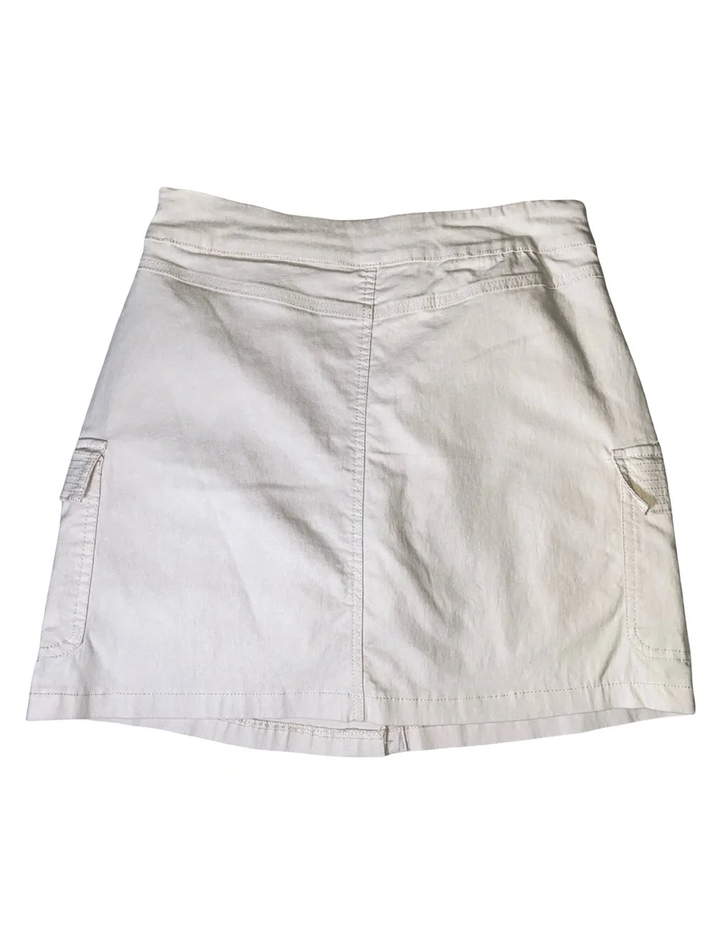 Le Grenier cream/ oatmeal Utility Cargo Mini Skirt - Size US 6 Canadian 7